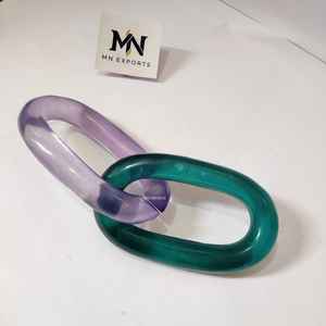 Chaîne de lien en résine pour décoration murale, chaîne murale ouverte transparente, boucle de chaîne, bijoux DIY, chaîne cubaine en plastique acrylique pour décoration murale - Product Image 4