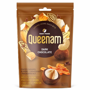 Chocolat drageé pur de qualité supérieure, prêt à l'expédition, OEM/ODM, HALAL, enrobé de caramel foncé, amandes, noix de cajou, noix de macadamia, 150 g, export - Product Image 1