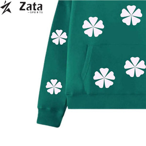 Sweat à capuche personnalisé décontracté streetwear hip-hop en coton/polyester écologique respirant, épais, imprimé 3D en relief et doublé - Product Image 4