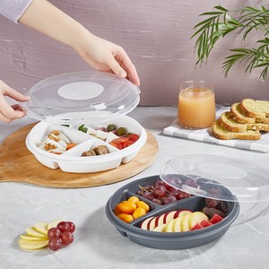 Moderno Recipiente de Silicona de 4L para Almacenamiento de Alimentos con Tapa de Bambú, Ecológico, No Tóxico, Conserva la Frescura, Contenedor de Cocina - Product Image 1