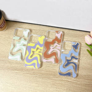 Vendita calda Imd Wave Art women's Tpu Shockprooff Bling custodie per cellulari materiale Pc custodia per telefono carina per Iphone 15 Pro - Product Image 3