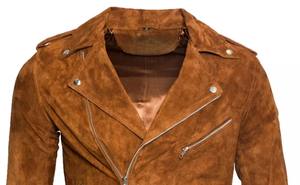 100% Handmade Genuine Lambskin <b>Suede</b> <b>Men's</b> Biker Style Leather <b>Jacket</b> Slim Fit Faux Fur Winter Coat Tanned Processed - Product Image 3