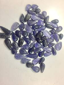 Forma de hoja de iolita Natural de alta calidad, 11x14mm, 15x11mm, piedras sueltas de corte ovalado, diseños únicos de joyería amarilla para tallados a mano - Product Image 4