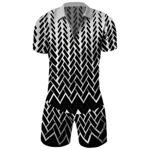 Ensemble de shorts et t-shirt pour homme, style vintage, été, haute qualité, respirant, 2 pièces - Product Image 3