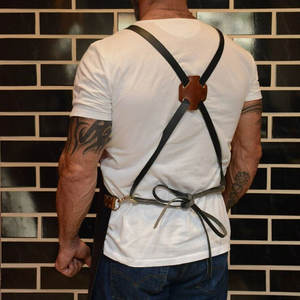 Premium Quality Heavy Duty Leather <b>Aprons</b> for Kitchen OEM Services High Quality Trending Style Customized Leather <b>Aprons</b> - Product Image 2