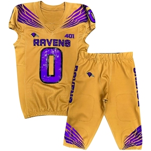 Uniforme de Fútbol Americano Reversible en Dorado Cromado Brillante con Tela Transpirable de Secado Rápido y Antibacteriana - Product Image 3