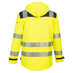 Hi Vis Construction Workwear <b>Jacket</b> for <b>Men</b> Winter Waterproof Security Clothing <b>Reflective</b> Safety Features Logo - Product Image 5
