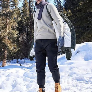 Abrigos largos de invierno para hombre Chaquetas gruesas aisladas con capucha hinchadas resistentes al agua cálidas con Capucha ajustable - Product Image 6