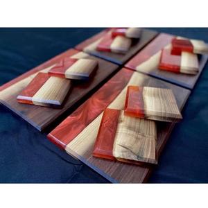 Posavasos de resina y madera para tazas de té, posavasos cuadrado de lujo para el hogar y el Hotel, soporte de posavasos para tazas de café de la mejor calidad, venta al por mayor - Product Image 2