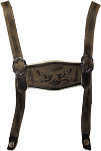 Lederhosen pour hommes, brodés, taille mi-haute, en daim, style bavarois, pour l'Oktoberfest - Product Image 3