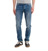 Jeans en denim pour hommes sur mesure, style vintage urbain, taille mi-haute, délavé, imprimé, coupe droite, écologique, été, vente en gros