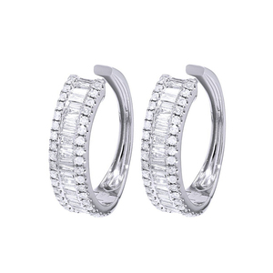 Nouvelle mode à la mode personnalisé Hip Hop glacé bijoux fins 925 argent 5 TCW DEF VVS-VS laboratoire cultivé diamant designer femmes boucles d'oreilles - Product Image 1