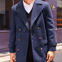 Manteaux en laine pour hommes de style antique, design unique, qualité supérieure, col rabattu, fermeture à boutons, écologiques, respirants et confortables