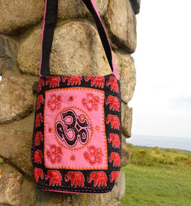 Bolso de tirantes bordado de arte tradicional indio hecho a mano, forro de lona de algodón con una sola Correa, moda de noche térmica Vintage para mujer - Product Image 5