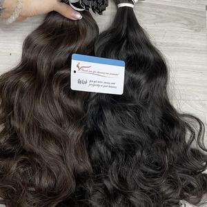 Extensions de cheveux en kératine de qualité supérieure, pointe plate, couleur naturelle, ondulées, haute qualité, meilleur prix de Thanh an Hair - Product Image 5
