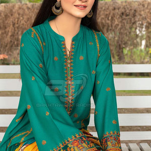 Ensemble de 3 pièces semi-cousu pour femmes, shalwar kameez dupatta prêt à porter, shalwar kameez dupatta pour femmes - Product Image 5