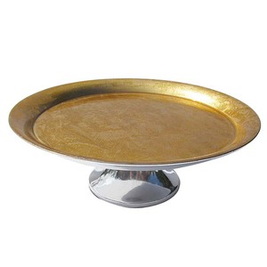 Wedding Or Engagement Party Decoration Antique Finishing Metal <b>Cake</b> Stand Single <b>Tier</b> <b>Cake</b> Platter Stand - Product Image 1