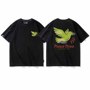 2024-25 Camiseta con serigrafía de logotipo personalizado 100% algodón pesado estilo Hip Hop de gran tamaño para hombres fabricante Gráfico de punto - Product Image 2