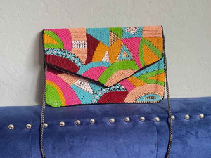 Bolso de mano de noche con cuentas tejido a mano con detalles de cuentas bolso bordado con cuentas con Unique Pure by glowin fashion - Product Image 5