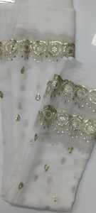 Tela de Georgette de viscosa pesada de diseño único para Garara Sharara que hace la tela disponible para la venta de la India - Product Image 2