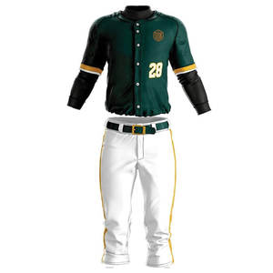 Diseña Tu Propio Uniforme de Béisbol 100% Poliéster Último Estilo Conjunto de Uniforme de Béisbol de la Mejor Calidad - Product Image 1