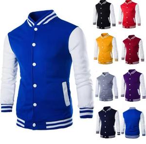 Chaquetas universitarias para hombre hechas a medida Nuevo estilo de Plain Últimos diseños Chaqueta de manga larga CollegeBaseballjacket para hombre - Product Image 5