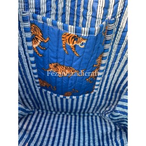 กระเป๋าสะพายไหล่ผ้าควิลท์ปักลายเสือทำด้วยมือสำหรับผู้หญิงเปิดปิดฤดูใบไม้ผลิสำหรับการเดินทางฤดูร้อน - Product Image 5