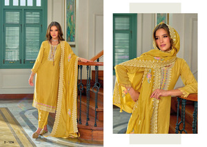 New Latest Premium <b>Silk</b> with Heavy Embroidered Kurti Set for Women - Product Image 3
