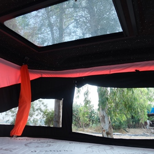 เต็นท์หลังคารถยนต์ GRAND MUSSO SSANGYONG L200 รุ่นอุปกรณ์ตกแต่งภายนอก พร้อมช่องหน้าต่าง สำหรับรถกระบะ แร็คหลังคาสำหรับรถทุกประเภท สีดำสุดหรู - Product Image 4