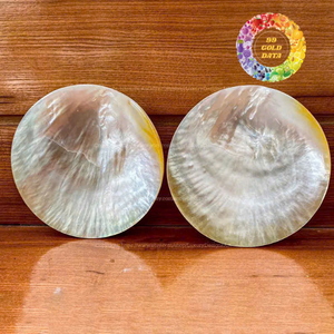 Assiette en nacre de haute qualité, forme ronde/ovale, jaune, parfait pour servir du caviar de qualité supérieure - Product Image 5