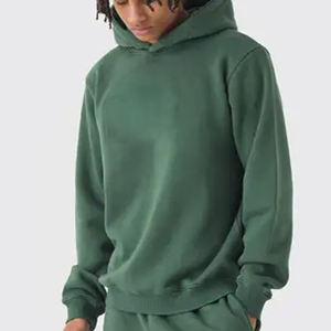 Survêtement pour homme à coupe ample et décontractée pour plus de confort, en matière respirante et ajustable, avec manches longues, design uni avec capuche - Product Image 2