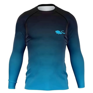 Camiseta de Protección Solar Personalizable, Nueva, Duradera, de Primera Calidad, para Hombre, Manga Larga, Ajuste Ceñido, Secado Rápido, para Natación y Surf - Product Image 1