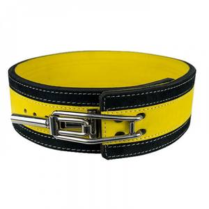 Barato logotipo personalizado de cuero de gamuza suave Powerlifting palanca Pro cinturón Unisex 4 "ancho cinturón de levantamiento de pesas con palanca de acero hebilla cinturón - Product Image 3