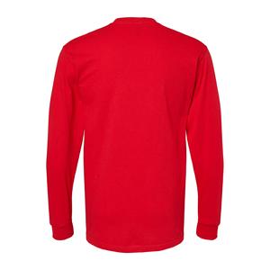 Camisa casual roja de manga larga para hombre, talla XL, invierno 4820, 100% algodón, tejido de peso medio, sin cuello, anti-pilling, tejido suave - Product Image 1