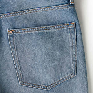 70% Cotton 30% Polyester Casual Y2K Skinny Fit Denim Fabric Turned Hem <b>Belt</b> Loops <b>Blue</b> Gym Shorts Summer Season Made Pakistan - Product Image 3