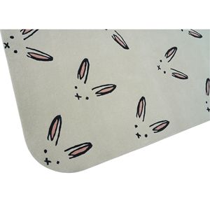 Tapis en laine de lapin anti-dérapant moderne fait à la main tapis tufté à la main à motifs personnalisés pour adultes salon chambre hôtels maison inde - Product Image 4