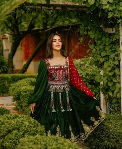 Vestido afgano tradicional hecho a mano para mujer Material de seda y algodón de alta calidad para verano Estilo vintage-0554 - Product Image 1