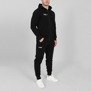 Conjuntos de chándal para hombre personalizados con logotipo personalizado, chándal de peso pesado ajustado para hombre, conjuntos de Sudadera con capucha unisex - Product Image 1