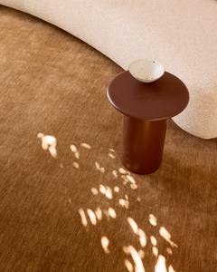 Tapis de zone ovale en laine de Nouvelle-Zélande minimaliste moderne personnalisable tapis de métier à tisser tufté à la main or massif lavable antidérapant pique-nique maison - Product Image 3