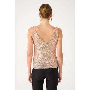 Blusa con lentejuelas y cuello en V - Product Image 5