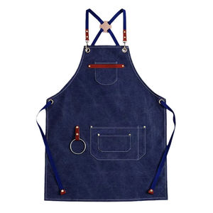 High Quality Sleeveless <b>Kitchen</b> <b>Apron</b> Long Canvas Embroidered Washable Chef's Clothing for Men <b>Women</b> Household Baking Parties - Product Image 3