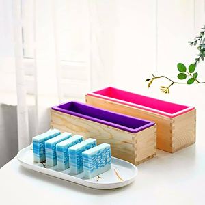 Handmade 6 Round Flower and Wooden Rectangle Silicone <b>Soap</b> <b>Mould</b> Combo Pack Solid Form - Product Image 4