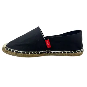 Alpargatas de lona estilo número XY-0004, fita, durável, barato, atacado, preço, novo estilo, melhor venda, espadrille em cor preta