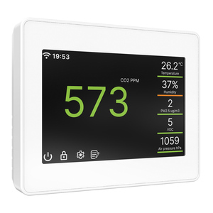 Monitor de Qualidade do Ar Interno Inteligente IAQ60 com Sensor NDIR de CO2, <span class=keywords><strong>Detector</strong></span> de Qualidade do Ar com WiFi, Temperatura, Umidade, PM2.5 e TVOC - Product Image 3