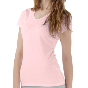 T-shirts décontractés à manches longues en coton uni et à manches longues pour femmes, t-shirts à col en V respirants pour l'hiver et l'automne - Product Image 5