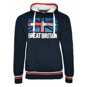 Bandera de país impresa de talla grande, sudaderas con capucha para hombre de peso pesado, venta al por mayor, sudaderas con capucha para hombre de gran tamaño de algodón pesado lavado Vintage - Product Image 1