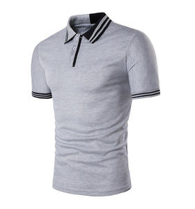 Polo de golf à col roulé 100% coton de haute qualité pour hommes Quantité personnalisée en polyester brodé avec motif imprimé en soie - Product Image 1