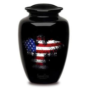 โกศเผาศพอลูมิเนียมสำหรับผู้ใหญ่ที่มีการแกะสลักพิวเตอร์และหินอ่อนสีแดงโกศโลหะสำเร็จรูปสำหรับเถ้ากระดูกมนุษย์ - Product Image 5