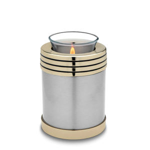 Urna Tealight View the exquisite splendor of this imperial The monarca, urna de platino, se acentúa con azul - Product Image 5