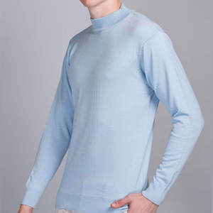 Nueva llegada 2025 suéteres de nuevo diseño para hombre suéter cálido cuello simulado suéter de punto Delgado transpirable - Product Image 5